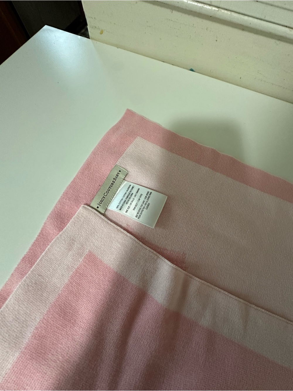 Juicy Couture Pink Two-Tone Kids Throw Blanket